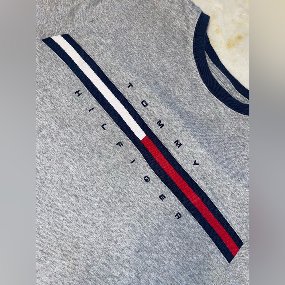 Tommy Hilfiger Heather Gray V-Neck Tee